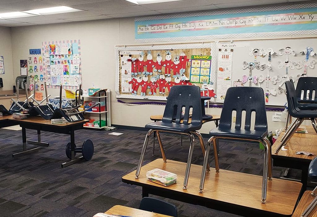 School Cleaning Services - Deep Cleaning and Disinfecting of a Classroom